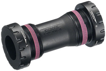 SAMOX English Bottom Bracket - English (BSA), 68/73mm, For 24mm Spindle, External, Black EA Bottom Brackets