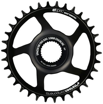e*thirteen Helix Race e*spec Chainring, 36T, Bosch Gen4 Direct Mount, 13mm Offset, Shimano/SRAM 11/12s Compatible, Black EA Ebike Chainrings and Sprockets