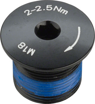 Promax Crank Spindle Fixing Bolt for 2-piece cranks, Alloy, Black EA Crank Arm Fixing Bolt