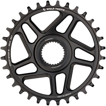 Wolf Tooth Bosch Gen 4 Direct Mount Chainring - Drop-Stop B, 34T, Black EA Ebike Chainrings and Sprockets