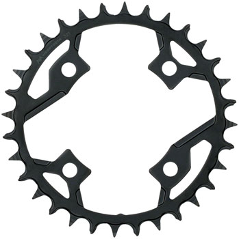 Full Speed Ahead Gamma Pro Mega Tooth 32t, 82 BCD, For 1 x11-Speed and SRAM 12-Speed, Black EA Chainrings
