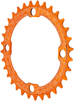 RaceFace 1x Narrow Wide Chainring - 32t, 104 BCD, 10-12 Speed, 7075 Aluminum, Orange EA Chainrings