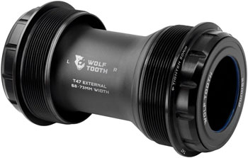 Wolf Tooth T47 External Bottom Bracket - T47 External, 68/73mm, For SRAM DUB Spindle, Black EA Bottom Brackets
