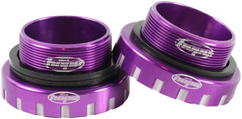 Hope BSA30 Threaded Bottom Bracket - 68/73/83/100/120mm, For 30mm Spindle, Stainless, Purple EA Bottom Brackets