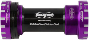 Hope BSA Threaded Bottom Bracket - 68/73mm, For 24mm Spindle, Stainless, Purple EA Bottom Brackets