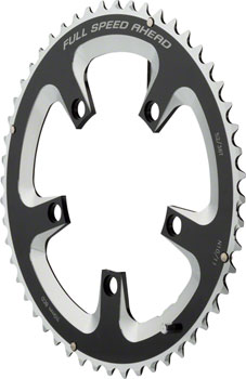 Full Speed Ahead Super Road Chainring - 52t, 110 BCD, 5-Bolt, Aluminum, N11, Black/Silver EA Chainrings