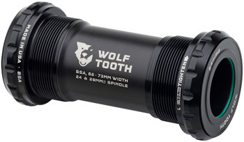 Wolf Tooth Bottom Bracket - English (BSA), 68/73mm, For 24mm Spindle, Black EA Bottom Brackets