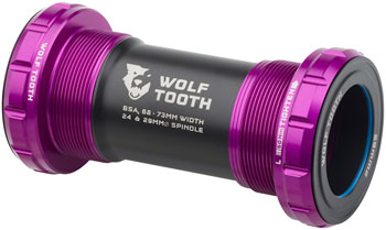 Wolf Tooth Bottom Bracket - English (BSA), 68/73mm, For 29mm Spindle, Ultraviolet Purple EA Bottom Brackets