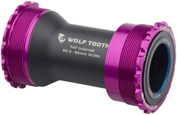 Wolf Tooth Bottom Bracket - T47 Inboard, 85.5/92mm, For 29mm Spindle, Ultraviolet Purple EA Bottom Brackets