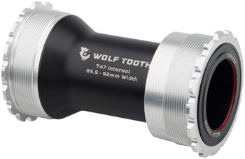 Wolf Tooth Bottom Bracket - T47 Inboard, 85.5/92mm, For 30mm Spindle, Raw Silver EA Bottom Brackets