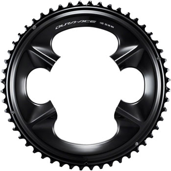 Shimano Dura-Ace FC-R9200 12-Speed Chainring - 52t, Asymmetric 110 BCD, Black, NH Black EA Chainrings