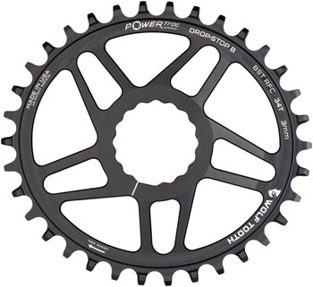 Wolf Tooth Elliptical Direct Mount Chainring - 34t, RaceFace/Easton CINCH Direct Mount, Drop-Stop B, For Boost Cranks, 3mm Offset, Black EA Direct Mount Chainrings