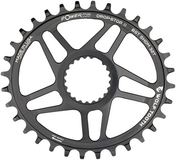 Wolf Tooth Elliptical Direct Mount Chainring - 32t, Shimano Direct Mount, Drop Stop B, Boost, 3mm Offset, Black EA Direct Mount Chainrings