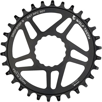Wolf Tooth Direct Mount Chainring - 30t, RaceFace/Easton CINCH Direct Mount, Drop-Stop B, For Boost Cranks, 3mm Offset, Black EA Direct Mount Chainrings