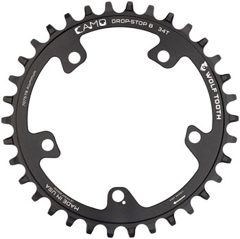 Wolf Tooth CAMO Aluminum Chainring - 32t, Wolf Tooth CAMO Mount, Drop-Stop B, Black EA Chainrings