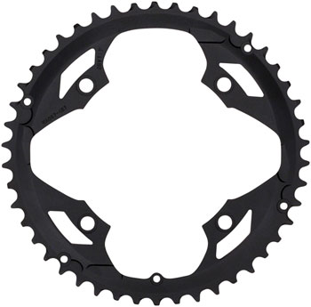 Full Speed Ahead Omega/Vero Pro Road Double Chainring - 46t, 120 BCD, Aluminum, N-11, Black EA Chainrings
