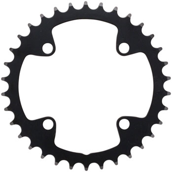 Full Speed Ahead Omega/Vero Pro Steel Road Double Chainring - 36t, 90 BCD, Steel, N-11, Black EA Chainrings