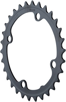 Full Speed Ahead Omega/Vero Pro Steel Road Double Chainring - 34t, 90 BCD, Steel, N-11, Black EA Chainrings