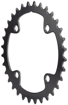 Full Speed Ahead Omega/Vero Pro Steel Road Double Chainring - 32t, 90 BCD, Steel, N-11, Black EA Chainrings