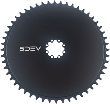 5DEV Aero Direct Mount Chainring - 52t, 8-Bolt, 7mm Offset, Aluminum, Black EA Direct Mount Chainrings