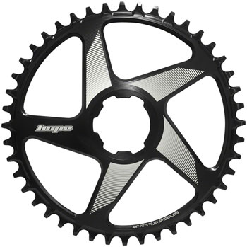 Hope RX Spiderless Chainring - 44t, Hope Direct Mount, Black EA Direct Mount Chainrings