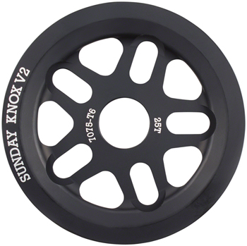 Sunday Knox V2 Sprocket - 25t, Black EA Sprockets