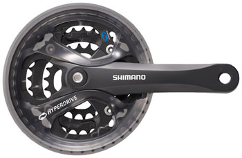 Shimano Acera FC-M361 Crankset - 170mm, 7/8-Speed, 42/32/22t, 104/64 BCD, Square Taper JIS Spindle Interface, Black EA Crankset