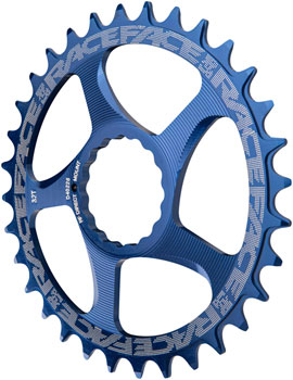 RaceFace Narrow Wide Chainring: Direct Mount CINCH, 34t, Blue EA Direct Mount Chainrings