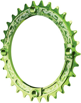 RaceFace Narrow Wide Chainring: 104mm BCD, 30t, Green EA Chainrings