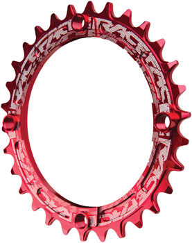 RaceFace Narrow Wide Chainring: 104mm BCD, 30t, Red EA Chainrings