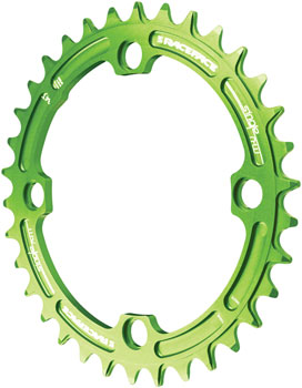 RaceFace Narrow Wide Chainring: 104mm BCD, 38t, Green EA Chainrings