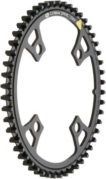 Gates Carbon Drive CDX CenterTrack Front Belt Drive Ring - 55t, 4-Bolt, 104mm BCD, Black EA Belt Drive Ring