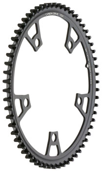 Gates Carbon Drive CDX CenterTrack Front Belt Drive Ring - 70t, 5-Bolt, 130mm BCD, Black EA Belt Drive Ring