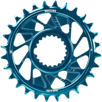 Wheels Manufacturing Direct Mount Chainring - 28t, Shimano Direct Mount, 1.5mm Outboard Offset, HG+ Chain Compatible, Teal EA Direct Mount Chainrings