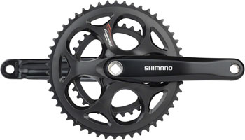 Shimano Tourney FC-A070 Crankset - 170mm, 7/8-Speed, 50/34t, Riveted, Square Taper JIS Spindle Interface, Black EA Crankset