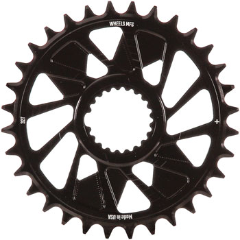 Wheels Manufacturing Direct Mount Chainring - 32t, Shimano Direct Mount, 1.5mm Outboard Offset, HG+ Chain Compatible, Black EA Direct Mount Chainrings