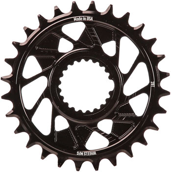 Wheels Manufacturing Direct Mount Chainring - 28t, Shimano Direct Mount, 1.5mm Outboard Offset, T-Type Chain Compatible, Black EA Direct Mount Chainrings