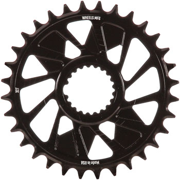 Wheels Manufacturing Direct Mount Chainring - 32t, Shimano Direct Mount, 1.5mm Outboard Offset, T-Type Chain Compatible, Black EA Direct Mount Chainrings
