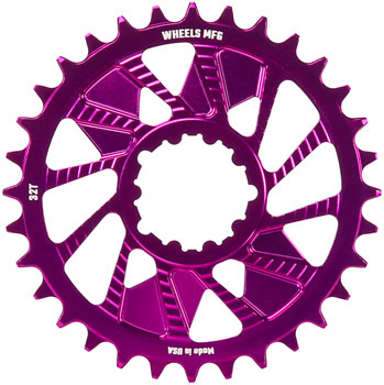 Wheels Manufacturing Direct Mount Chainring - 32t, SRAM 3-Bolt Direct Mount, 3mm Offset, T-Type Chain Compatible, Purple EA Direct Mount Chainrings