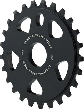 Sunday Sabretooth V2 Sprocket - 25t, Black EA Sprockets