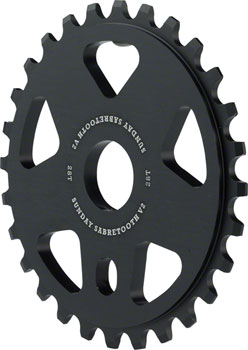 Sunday Sabretooth V2 Sprocket - 28t, Black EA Sprockets