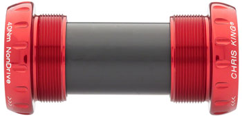 Chris King ThreadFit 24 Bottom Bracket with Fit Kit 4 - English, For Shimano Hollowtech II, Red EA Bottom Brackets