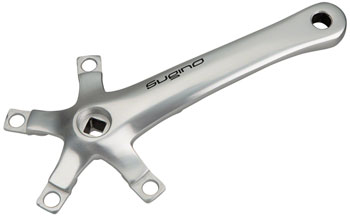 Sugino XD600 Tandem Crank Arm - 175mm, Left Front or Rear, 110 BCD, Square Taper JIS Spindle Interface, Silver EA Crankset