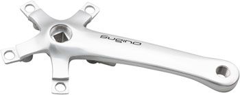 Sugino XD600 Tandem Crank Arm - 170mm, Right Rear, 110/74 BCD, Square Taper JIS Spindle Interface, Silver EA Crankset