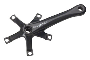 Sugino RD2 Crank Arm Set - 175mm, Single Speed, 130 BCD, Square Taper JIS Spindle Interface, Black SET Crankset