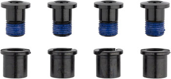 RaceFace Chainring Bolt Pack Set of 4 12.5mm Bolt/Nut Black SET Chainring Bolts