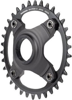 Shimano STEPS SM-CRE80-12-B Chainring - 34T Without Chainguard, 55mm Chainline, Black EA Ebike Chainrings and Sprockets