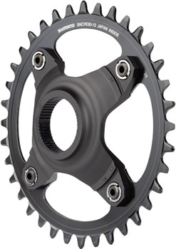Shimano STEPS SM-CRE80-12-B Chainring - 36T Without Chainguard, 55mm Chainline, Black EA Ebike Chainrings and Sprockets
