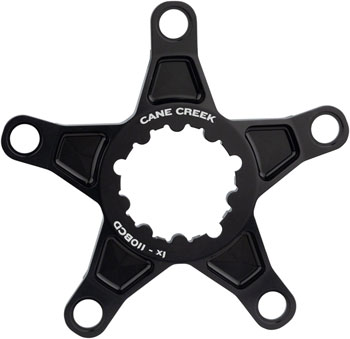 Cane Creek eeWings Chainring Spider - 5-Bolt, 110 BCD, Cane Creek 3-Bolt Mount Type, For 1x System, Black EA Crank Spider