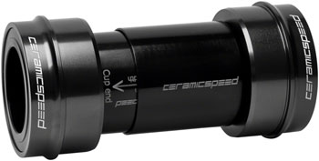 CeramicSpeed PF30 Road Bottom Bracket - DUB Road Spindle, Coated Races, Black EA Bottom Brackets